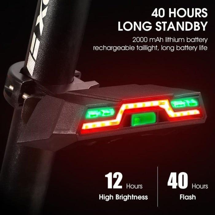 Bike Turn Signal Light Smart Remote Control Direction