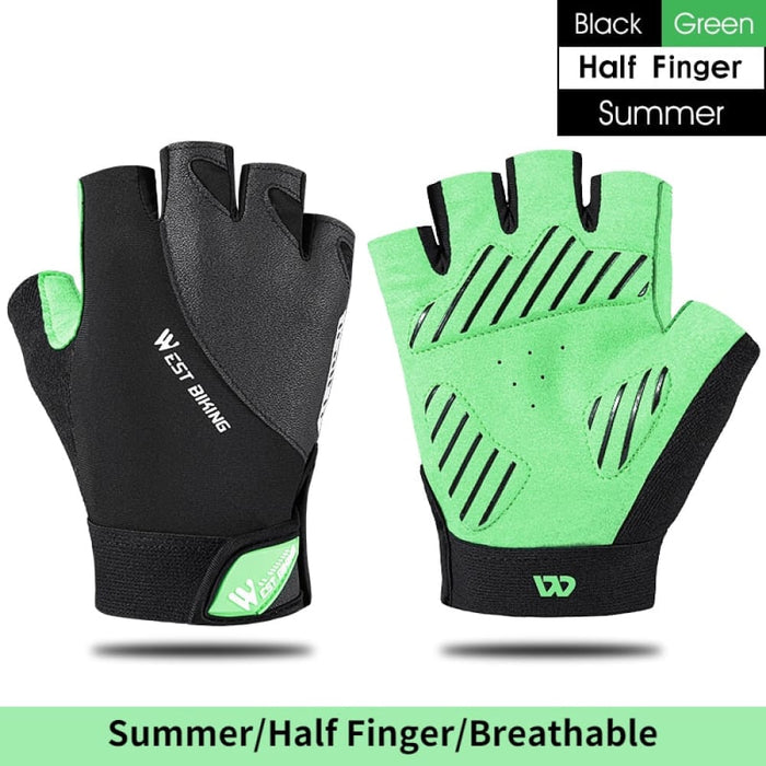 Half Finger Cycling Gloves Shockproof Wear Resistant