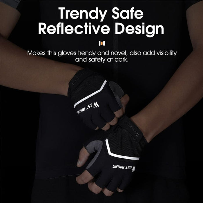 Half Finger Cycling Gloves Shockproof Wear Resistant