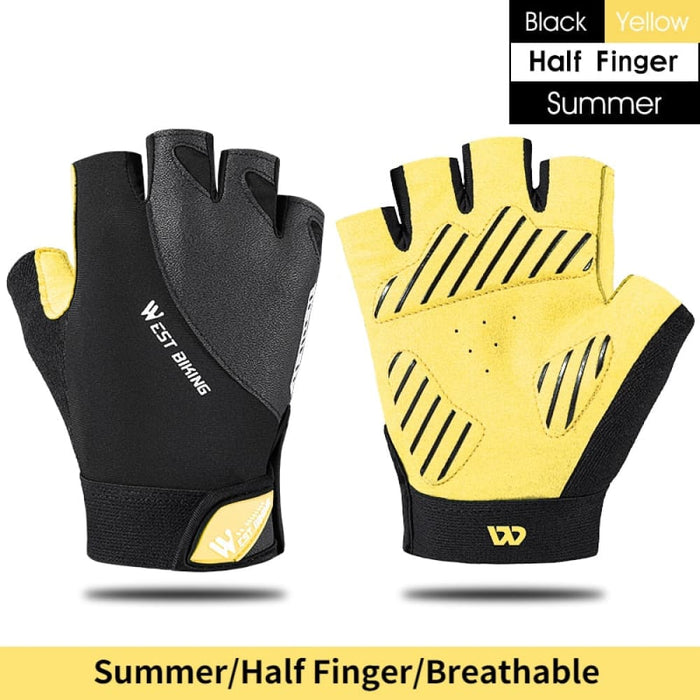 Half Finger Cycling Gloves Shockproof Wear Resistant