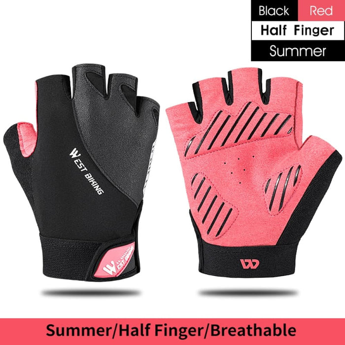 Half Finger Cycling Gloves Shockproof Wear Resistant