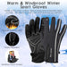 Reflective Sport Gloves Winter Thermal Fleece Touch Screen