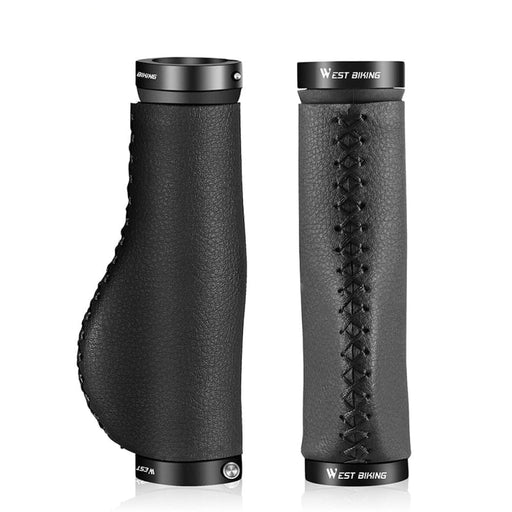 Soft Leather Bicycle Grips Mtb City Bike Scooter Handle