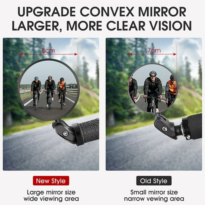 Wide Range Hd Bicycle Rearview Mirror Adjustable Handle Bar