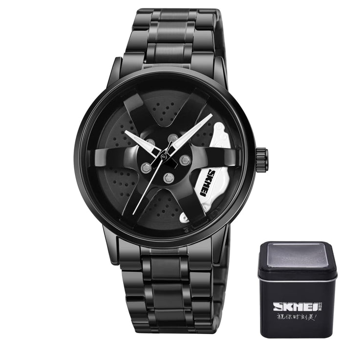 Wheel Hub Dial Design Fashion Quartz Watch New Casual