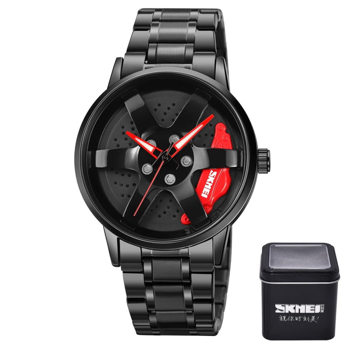 Wheel Hub Dial Design Fashion Quartz Watch New Casual