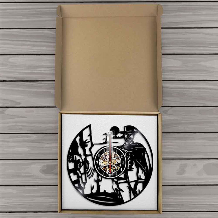 Wild West Sunset Cowboys Landscape Led Vinyl Record Wall