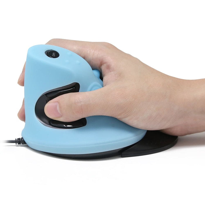 Wiredwithireless Vertical Mouse With 6 Buttons & Eubber