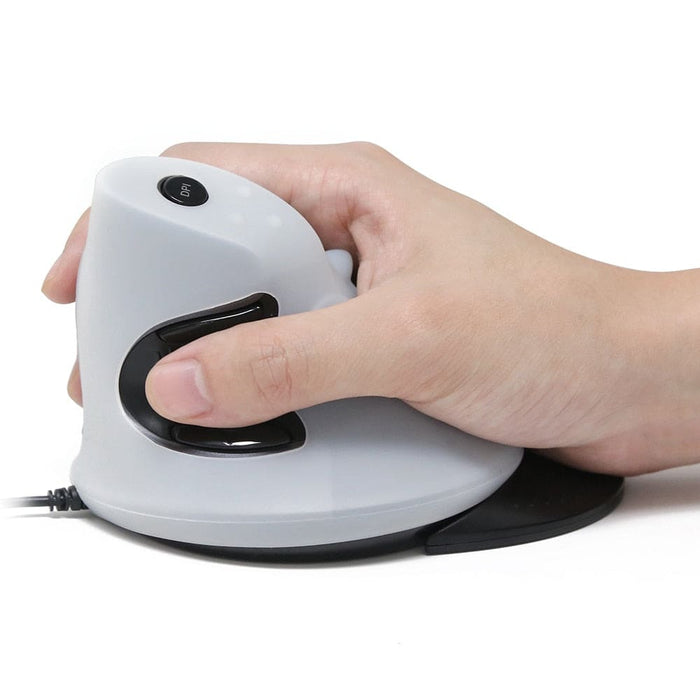 Wiredwithireless Vertical Mouse With 6 Buttons & Eubber