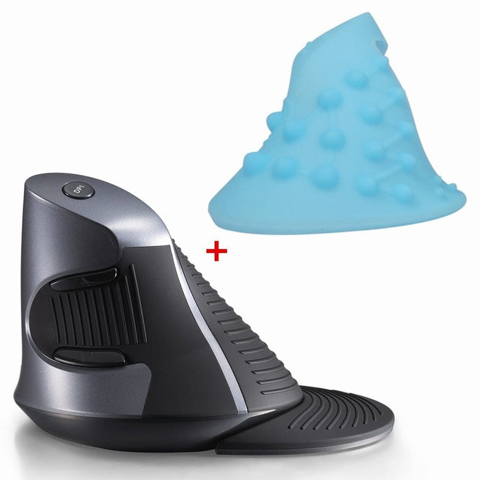 Wiredwithireless Vertical Mouse With 6 Buttons & Eubber