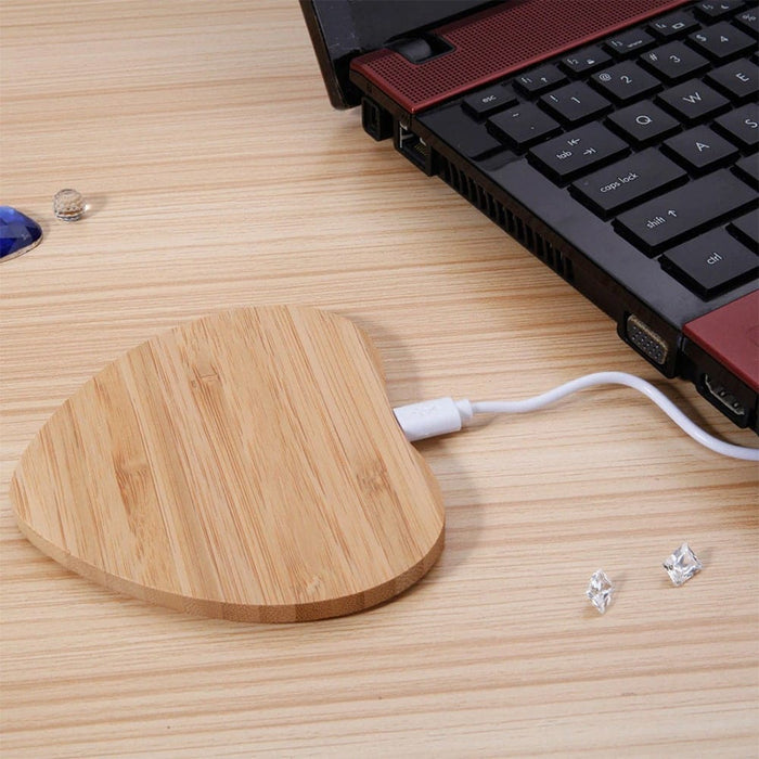 Vibe Geeks Wireless Wooden Charging Pad For Qi Enabled