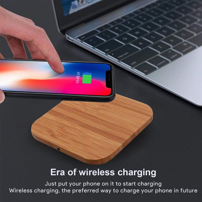 Vibe Geeks Wireless Wooden Charging Pad For Qi Enabled