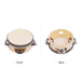 Wooden Hand Tambourine With Metal Single Row Jingles