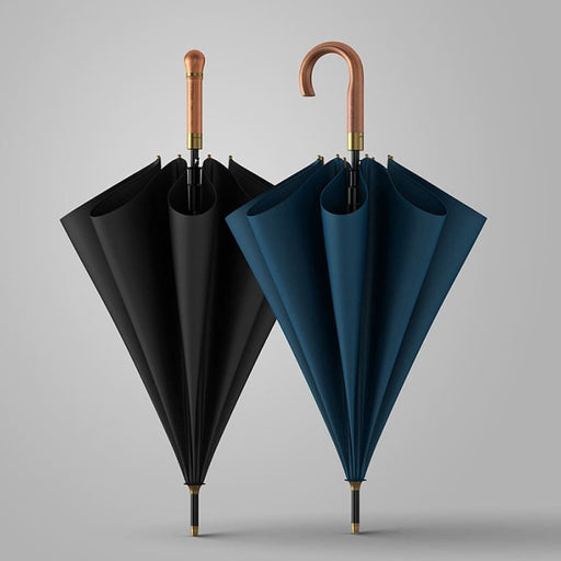 Wooden Handle Strong Windproof Umbrella