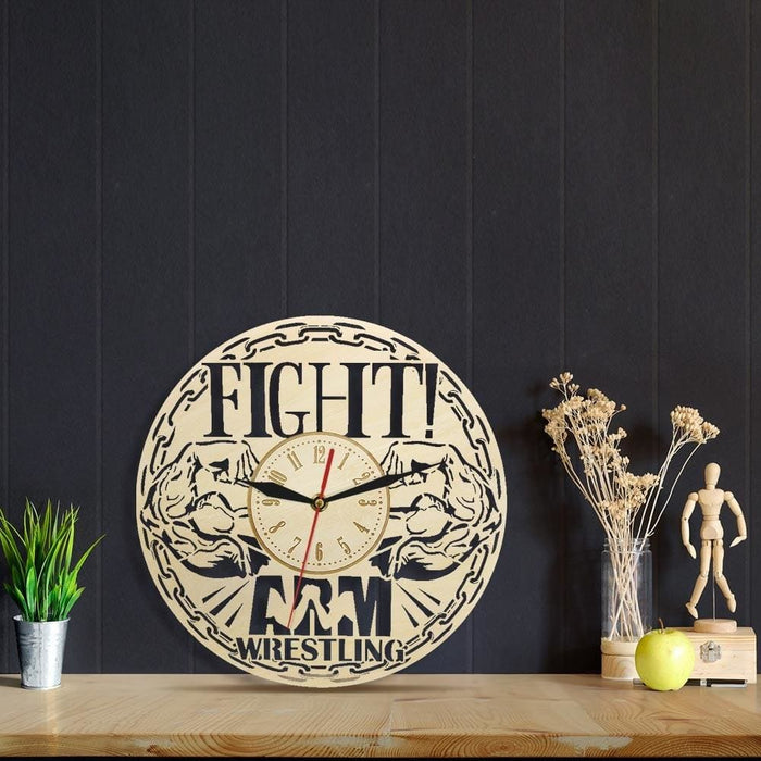 Wrestling Wall Clock