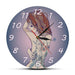 Young Beautiful Woman With Tattoo Wall Clock Sexy Perfect